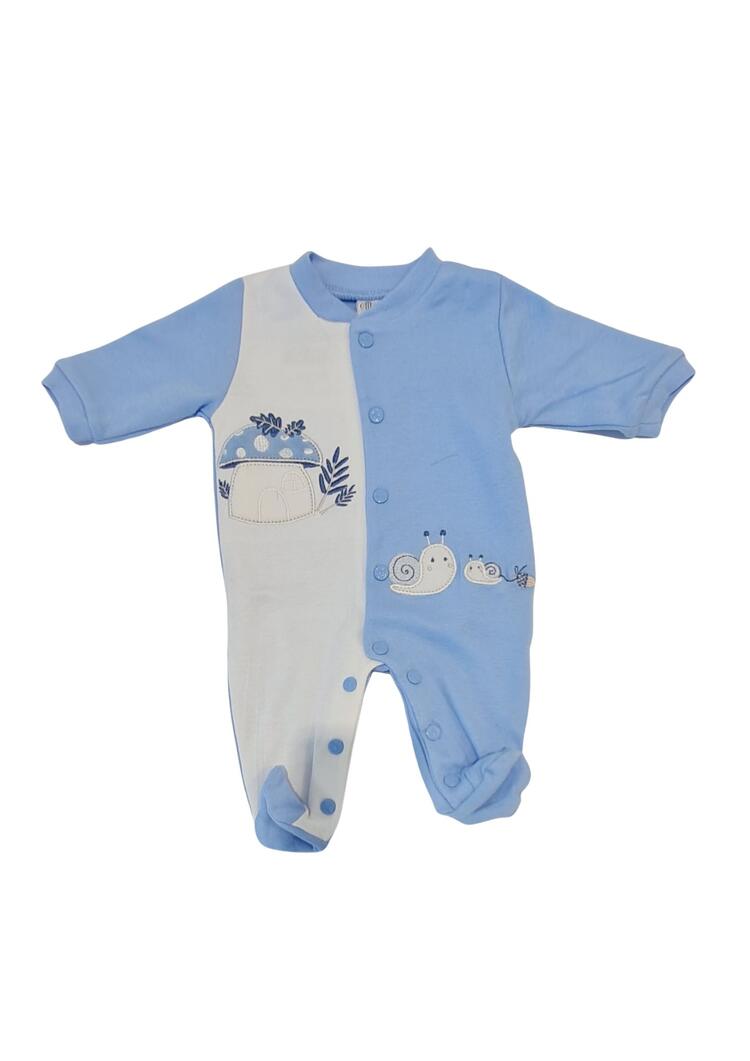 NEWBORN'S WHOLE ONEsie IN INTERLOCK FABRIC WITH ELLEPI FOOT BQ3339MA Ellepi